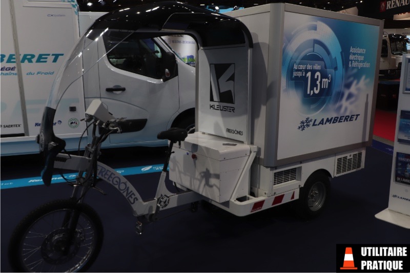Kleuster Freegones et Lamberet Frigoline, vélo cargo frigo, kleuster freegones velo cargo frigorifique a assistance electrique