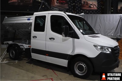 Mercedes Sprinter tribenne Meiller, cabine approfondie