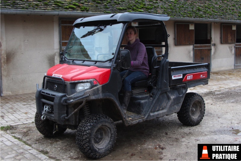 Kioti UTV 2400 pour Le Village Potager, ludivine avec son kioti utv 2400 au village potager a saint pierre les nemours