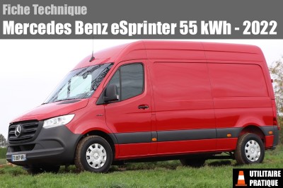 Fiche technique Mercedes Benz eSprinter 55 kWh