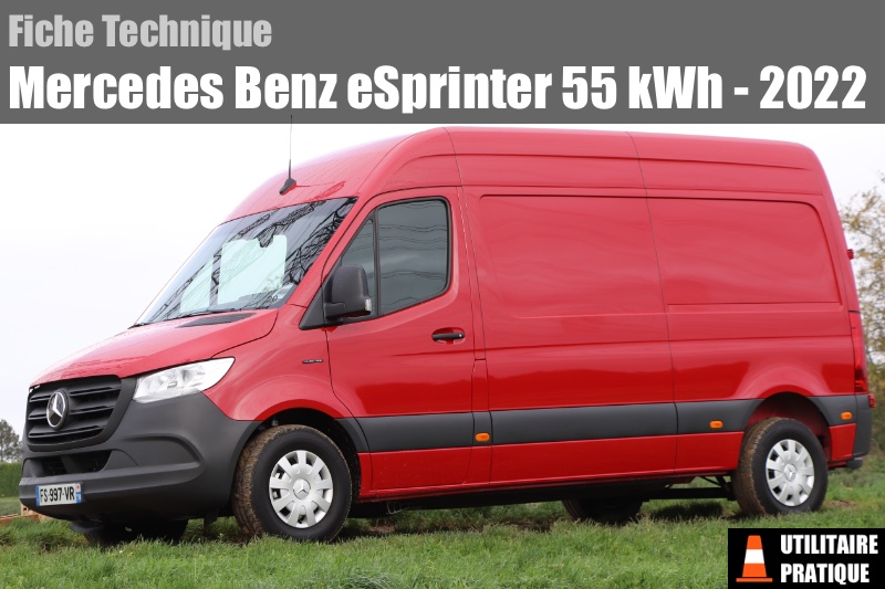 Fiche technique Mercedes Benz eSprinter 55 kWh, fiche technique mercedes benz esprinter 55 kwh